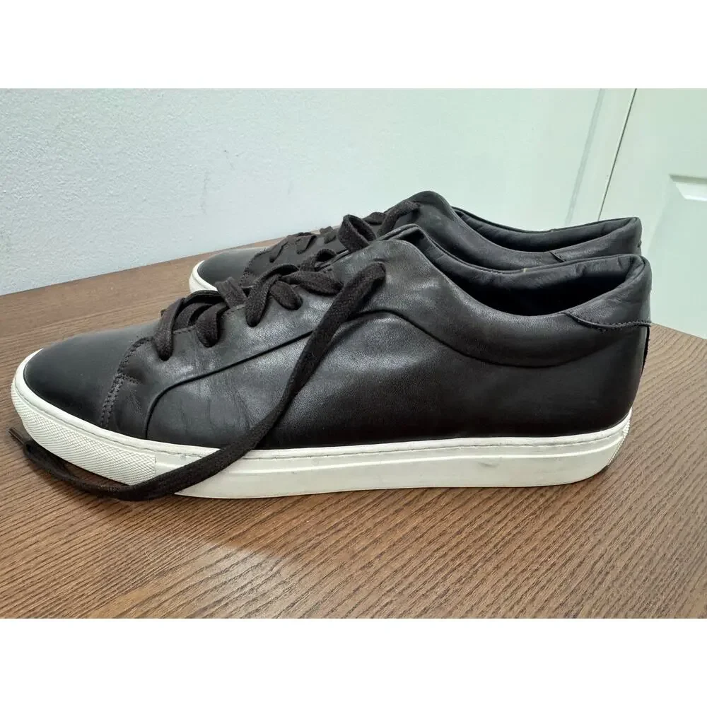 $395 - TO BOOT NEW YORK Pullman Leather Sneaker in Brown Size 11.5 (sh300thrifty